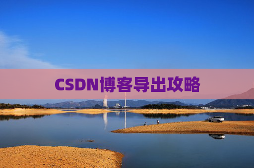 CSDN博客导出攻略